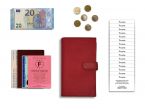 Compagnon "Luxe" en cuir rouge - double avec patte - PM-027-01