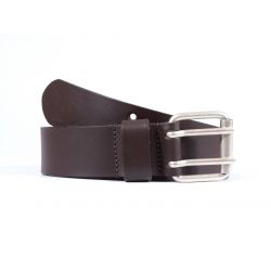 Ceinture homme en cuir marron double perforation 4007 M