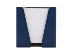 Cube à Post-It en cuir bleu cobalt 