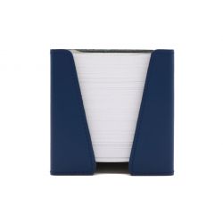 Cube à Post-It en cuir bleu cobalt 