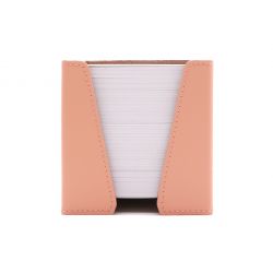 Cube à Post-It en cuir rose