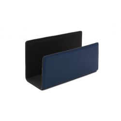 Porte lettres en cuir bleu cobalt 
