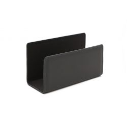 Porte lettres en cuir gris fer 