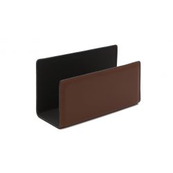 Porte lettres en cuir marron 