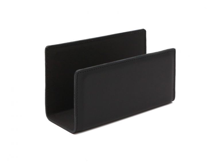 Porte lettres en cuir noir