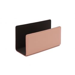 Porte lettres en cuir rose