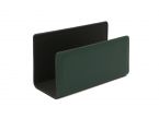 Porte lettres en cuir vert anglais 