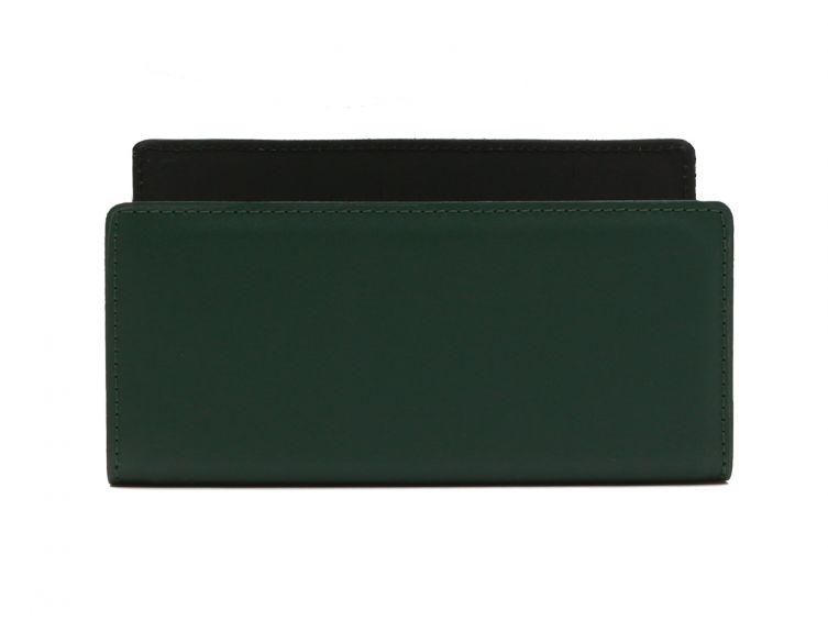 Porte lettres en cuir vert anglais 