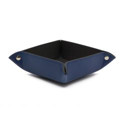 Vide poche en cuir bleu cobalt 