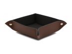 Vide poche en cuir marron