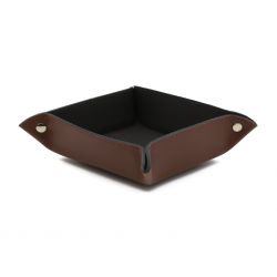 Vide poche en cuir marron