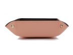 Vide poche en cuir rose