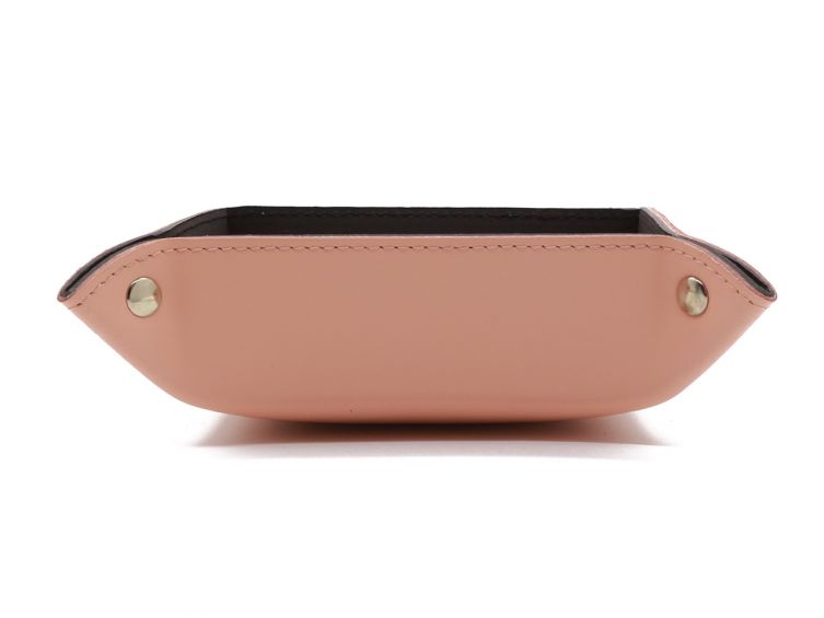 Vide poche en cuir rose