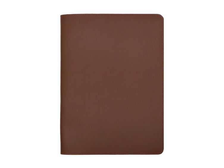 Conférencier A4 en cuir marron 