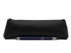 Grande trousse triangle en cuir noir