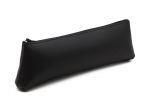 Grande trousse triangle en cuir noir
