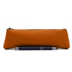 Grande trousse triangle en cuir gold