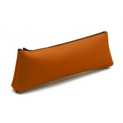 Grande trousse triangle en cuir gold