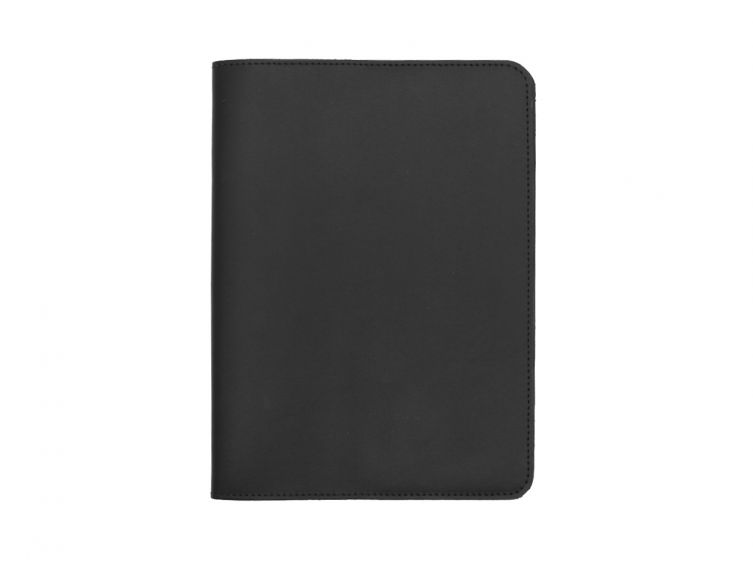 Protège cahier A5 en cuir noir