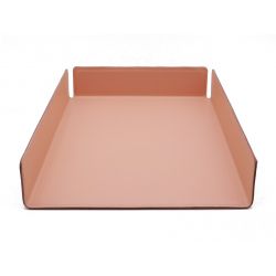 Bac à courrier en cuir rose format A4