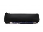 Petite trousse triangle en cuir noir 