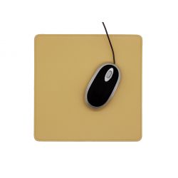 Tapis souris en cuir beige café latte