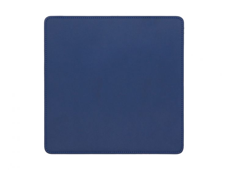 Tapis souris en cuir bleu cobalt