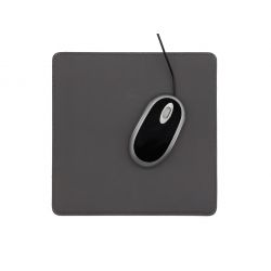 Tapis souris en cuir gris fer
