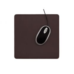 Tapis souris en cuir marron foncé