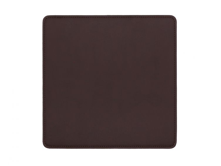 Tapis souris en cuir marron foncé