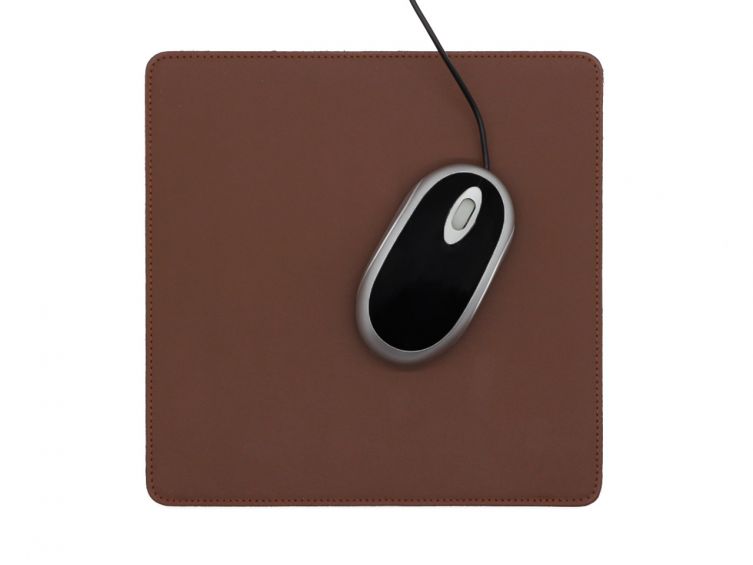 Tapis souris en cuir marron 