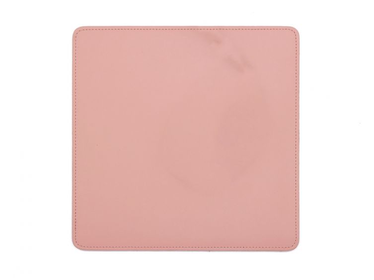 Tapis souris en cuir rose