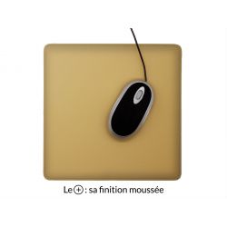 Tapis souris cossu en cuir beige café latte