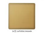 Tapis souris cossu en cuir beige café latte