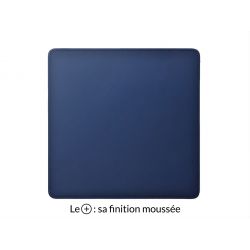 Tapis souris cossu en cuir bleu cobalt