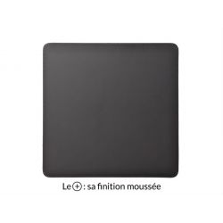 Tapis souris cossu en cuir gris fer