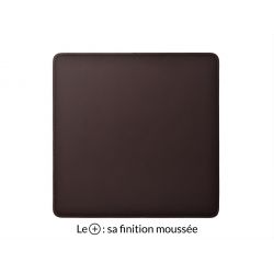 Tapis souris cossu en cuir marron foncé