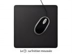 Tapis souris cossu en cuir noir