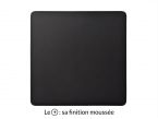Tapis souris cossu en cuir noir