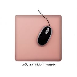 Tapis souris cossu en cuir rose