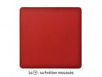 Tapis souris cossu en cuir rouge coquelicot 