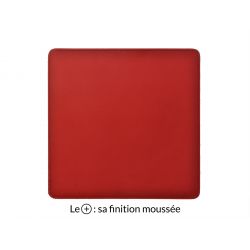 Tapis souris cossu en cuir rouge coquelicot 
