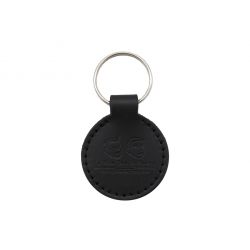 Porte-clé en cuir rond