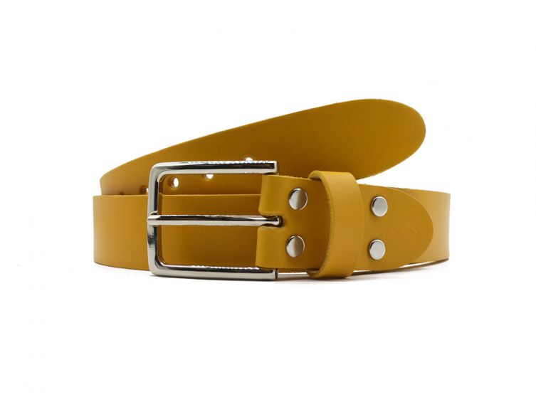 Ceinture la guêpe en cuir moutarde 1037