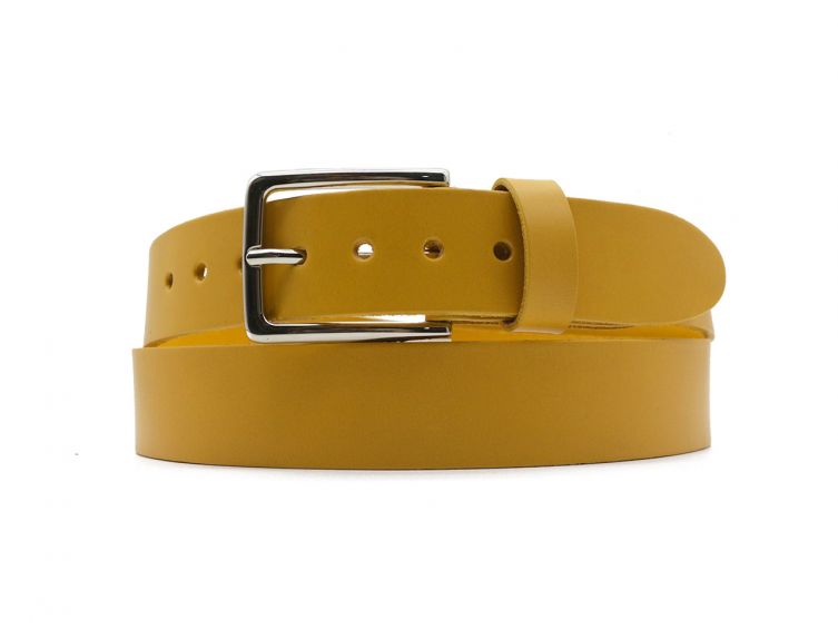 Ceinture la guêpe en cuir moutarde 1037
