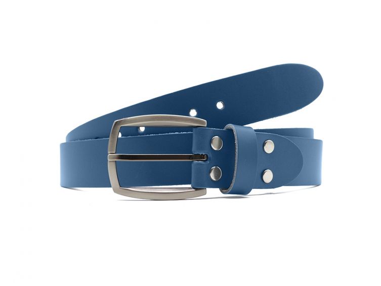 Ceinture la guêpe en cuir bleu royal 1043