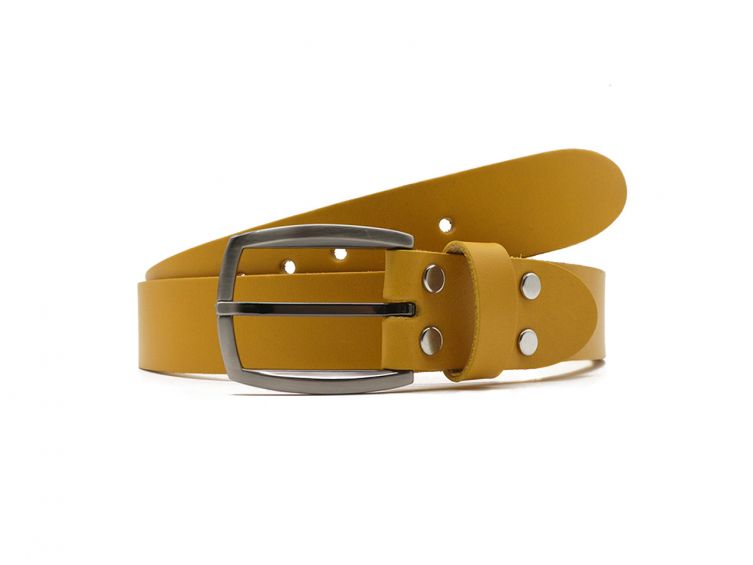 Ceinture la guêpe en cuir moutarde 1043