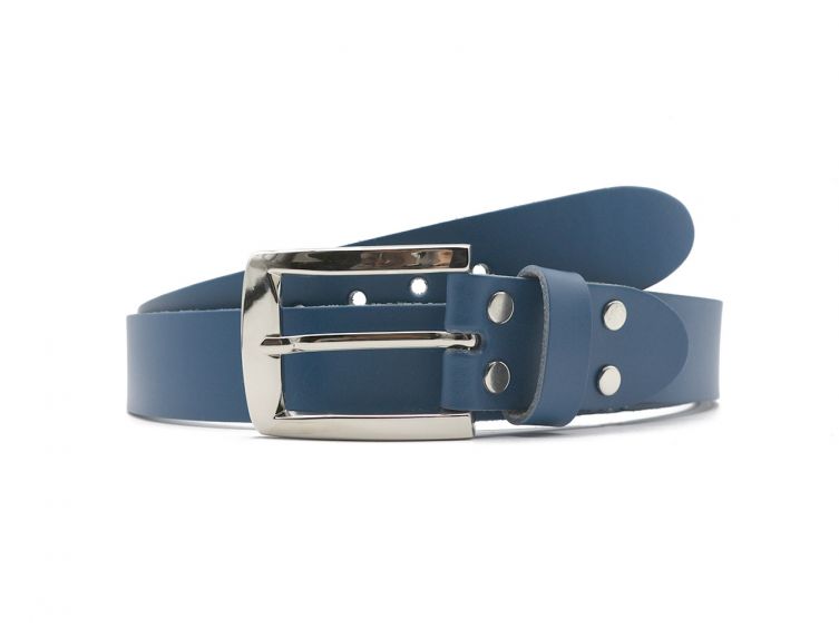 Ceinture la guêpe en cuir bleu moyen 1045