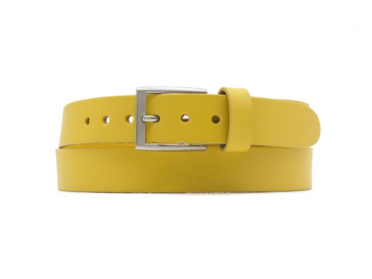 Ceinture la guêpe en cuir jaune 1051