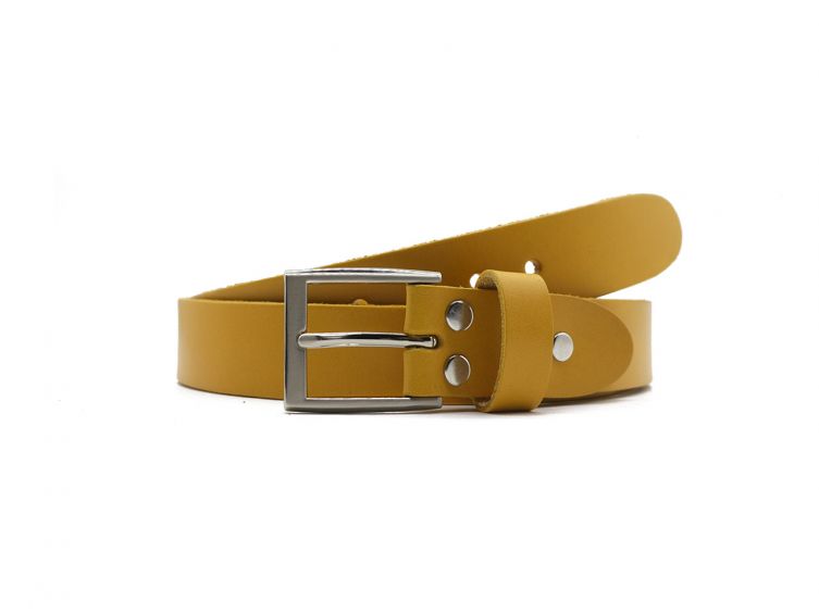 Ceinture la guêpe en cuir moutarde 1051